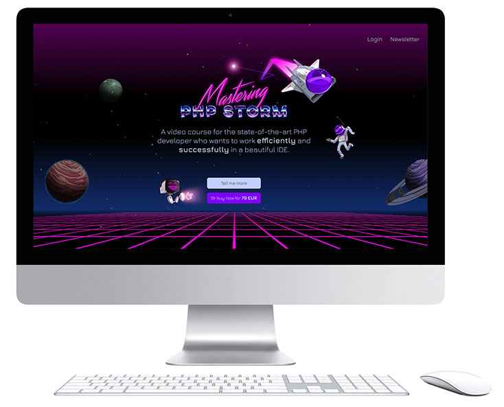 Website masteringphpstorm.com im iMac